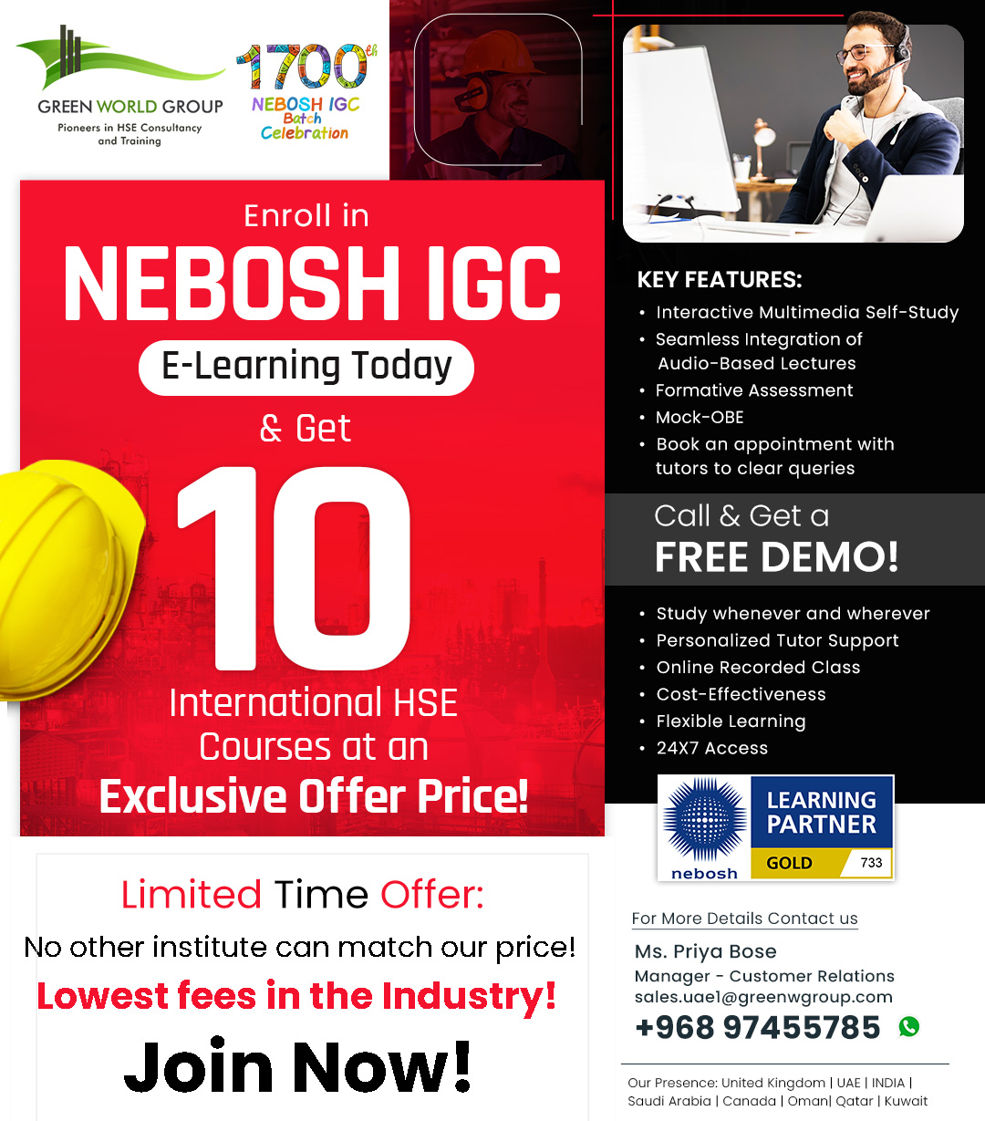 Green World Group ensure the quality of its NEBOSH training in Oman