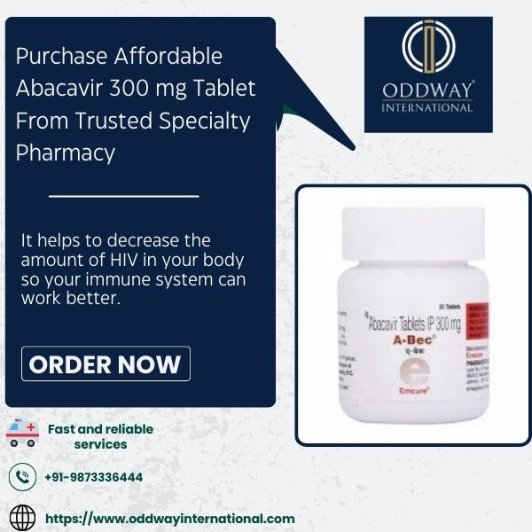 Amazing Offer on Abacavir 300 mg Tablet At Oddway International