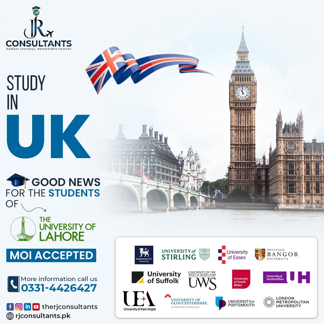 UK Study Visa IELTS (Exemption) For University of Lahore